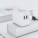 Универсальный сетевой USB адаптер для путешествий и дома Travel Adapter переходник для розеток Белый Универсальный сетевой USB адаптер для путешествий и дома Travel Adapter переходник для розеток Белый