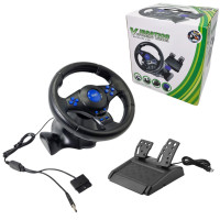 Руль с педалями 3в1 Vibration Steering wheel педалями газа тормоза мультимедийный универсальный джойстик-руль
