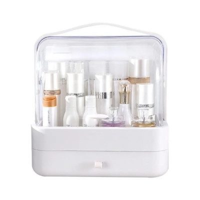 Органайзер для косметики Пилезахисний Водонепроникний Cosmetic Storage Box LD 388 Настільний бокс Рожевий Органайзер для косметики Пилезахисний Водонепроникний Cosmetic Storage Box LD 388 Настільний бокс Рожевий