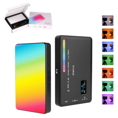 Бездротове накамерне відеосвітло W140RGB акумуляторна міні лампа LED портативна для фото і відео Бездротове накамерне відеосвітло W140RGB акумуляторна міні лампа LED портативна для фото і відео