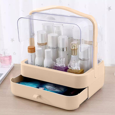 Органайзер для косметики Пилезахисний Водонепроникний Cosmetic Storage Box LD 388 Настільний бокс Рожевий Органайзер для косметики Пилезахисний Водонепроникний Cosmetic Storage Box LD 388 Настільний бокс Рожевий