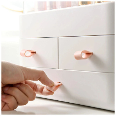 Органайзер для косметики Пылезащитный Водонепроницаемый Cosmetic Storage Box LD 288 Двухъярусный бокс Серый