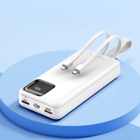 Повербанк 30000 mAh с дисплеем и фонариком Внешный аккумулятор Remax RPP-550 зарядное 22.5W USB Type-C Lightning для телефона