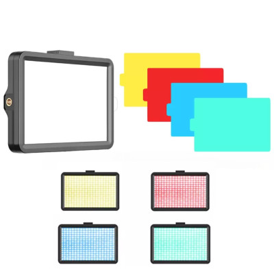 Світлодіодна лампа прямокутна 15х10см Square Fill Light зі штативом 2м з кольоровими фільтрами для фото відео Світлодіодна лампа прямокутна 15х10см Square Fill Light зі штативом 2м з кольоровими фільтрами для фото відео