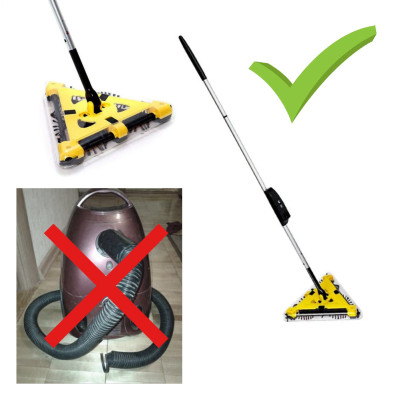 Электровеник Twister Sweeper электрощетка Ручной электрический турбовеник Твистер Свипер Желтый треугольный Электровеник Twister Sweeper электрощетка Ручной электрический турбовеник Твистер Свипер Желтый треугольный