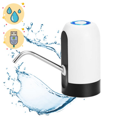 Електрична помпа дозатор для води з акумулятором Pump Dispenser Біла Насадка диспенсер на пляшку кулер Електрична помпа дозатор для води з акумулятором Pump Dispenser Біла Насадка диспенсер на пляшку кулер