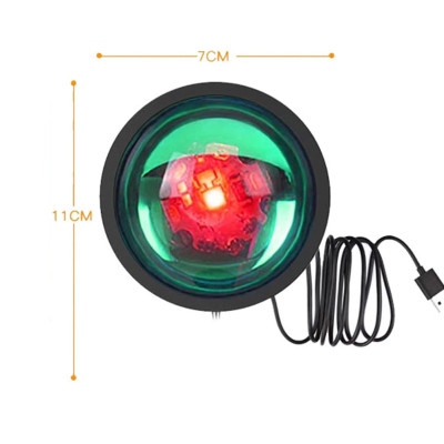 Sunset Lamp проекционный светильник красный закат USB светильник проектор рассвет атмосферная лампа для фото