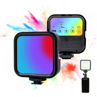 Беспроводной накамерный видеосвет WL-R1 аккумуляторная мини LED лампа RGB с прищепкой для фото и видеосъёмки