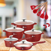 Набор кастрюль со сковородкой и сотейником с антипригарным покрытием Higher Kitchen НК305 для всех типов плит Набор кастрюль со сковородкой и сотейником с антипригарным покрытием Higher Kitchen НК305 для всех типов плит