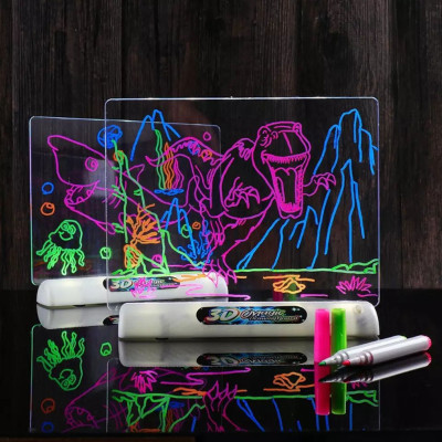 Дошка для малювання з ефектом 3D Magic Drawing Board Планшет для дітей 3д Набір для дитячої творчості Дошка для малювання з ефектом 3D Magic Drawing Board Планшет для дітей 3д Набір для дитячої творчості