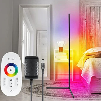 Светодиодный угловой торшер сенсорный с пультом управления RGB светильник с регулировкой яркости лампа 140 см Светодиодный угловой торшер сенсорный с пультом управления RGB светильник с регулировкой яркости лампа 140 см