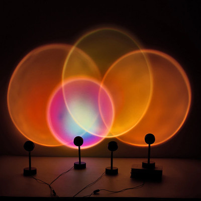 Sunset Lamp проекционный светильник красный закат USB светильник проектор рассвет атмосферная лампа для фото