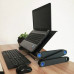 Столик трансформер для ноутбука складаний з вентилятором і кольором Laptop Table T8 набір з USB лампою
