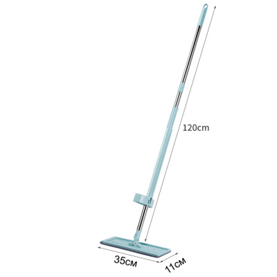 Швабра ледащо з вертикальним самоотжімом flat mop з віджимом і поворотом на 360 градусів та 2 мікрофібри Швабра ледащо з вертикальним самоотжімом flat mop з віджимом і поворотом на 360 градусів та 2 мікрофібри