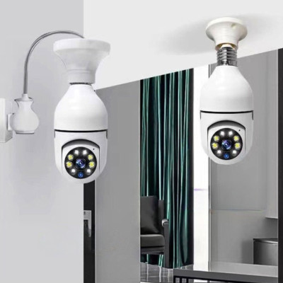 Поворотная IP камера в патрон 4МП WiFi Camera для видеонаблюдения дома со звуком и ночным видением Поворотная IP камера в патрон 4МП WiFi Camera для видеонаблюдения дома со звуком и ночным видением