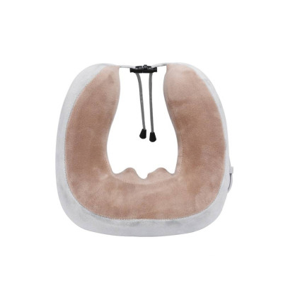 Массажная подушка для шеи U Shaped Massage Pillow Brown Массажер подкова ИК подогрев вибрация массаж роликовая