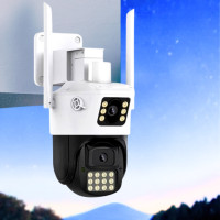 Камера наружного видеонаблюдения Р12-6MP WiFi PTZ с 2 объективами ночным видением и датчиком движения