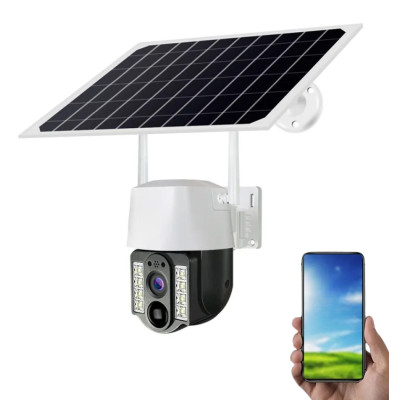 Камера наружного видеонаблюдения 4G VC3-G PTZ беспроводная с солнечной панелью датчик движения ночное видение