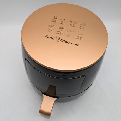 Фритюрниця безоливна Gold Diamond TK09904 аерофритюрниця без олії 6 л 3200 Вт сенсорна з таймером Фритюрниця безоливна Gold Diamond TK09904 аерофритюрниця без олії 6 л 3200 Вт сенсорна з таймером
