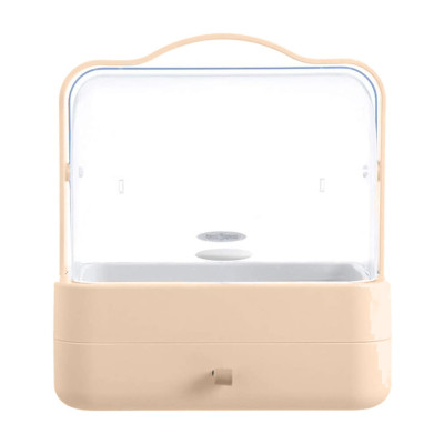 Органайзер для косметики Пилезахисний Водонепроникний Cosmetic Storage Box LD 388 Настільний бокс Рожевий Органайзер для косметики Пилезахисний Водонепроникний Cosmetic Storage Box LD 388 Настільний бокс Рожевий