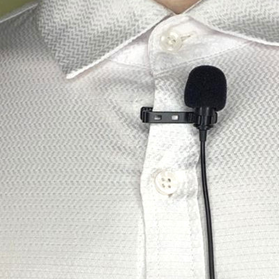 Микрофон петличный для записи звука Петличка блогерская с клипсой We Media Mic M 01 jack 3.5 мм