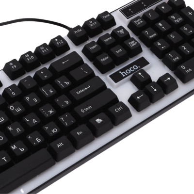 Клавиатура с мышкой настольная RGB подсветкой для ПК Hoco GM18 клава игровая светодиодная для компьютера Клавиатура с мышкой настольная RGB подсветкой для ПК Hoco GM18 клава игровая светодиодная для компьютера