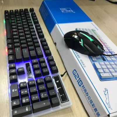 Ігрова клавіатура і мишка, що світиться, Gaming G21B ультратонка механічний ігровий набір Ігрова клавіатура і мишка, що світиться, Gaming G21B ультратонка механічний ігровий набір