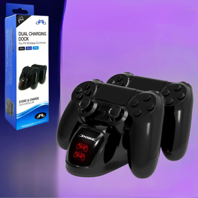 Двойная док-станция DOBE ТР4-889 для джойстиков PS4 Slim Pro зарядное устройство подставка для геймпадов
