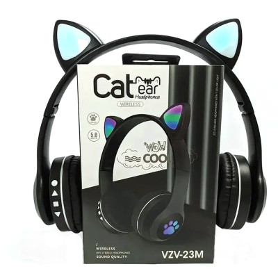 Наушники беспроводные с ушками Cat Ear VZV 23M детские наушники кошачьи ушки с микрофоном Наушники беспроводные с ушками Cat Ear VZV 23M детские наушники кошачьи ушки с микрофоном