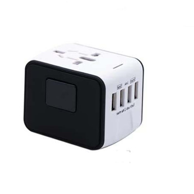 Универсальный сетевой адаптер для путешествий Adapter Travel Переходник для всех типов розеток USB Белый Универсальный сетевой адаптер для путешествий Adapter Travel Переходник для всех типов розеток USB Белый