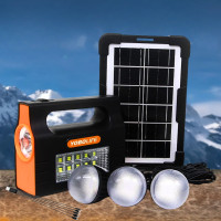Автономна сонячна станція YOBOLIFE LM-3605 портативна система із сонячною панеллю ліхтарем та 3 лампами