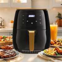 Аэрофритюрница безмасляная сенсорная Hoffmans HM-6018 мультипечь 2400W на 6л с таймером и съемной чашей Аэрофритюрница безмасляная сенсорная Hoffmans HM-6018 мультипечь 2400W на 6л с таймером и съемной чашей