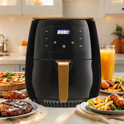 Аерофритюрниця безмасляна сенсорна Hoffmans HM-6018 мультипіч 2400W на 6л з таймером та знімною чашею