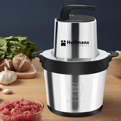 Измельчитель универсальный Hoffmans Electronics НМ-8875 с металлической чашей 5л электрический чоппер 4800Вт Чёрный