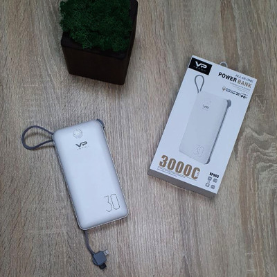 Powerbank Портативный Повербанк Veron 30000 mAh Micro Type С Lightning Пауэрбанк для зарядки телефона