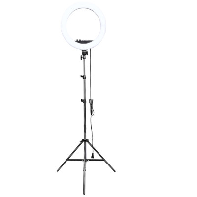 Кольцевая лампа RL18 II 512 LED со штативом и чехлом Кольцевое освещение для съемки набор блогера Кольцевая лампа RL18 II 512 LED со штативом и чехлом Кольцевое освещение для съемки набор блогера