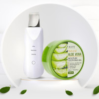 Ультразвуковой скрабер в комплекте с гелем с Aloe Vera набор для ухода за кожей Ультразвуковой скрабер в комплекте с гелем с Aloe Vera набор для ухода за кожей