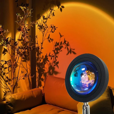 Sunset Lamp проекционный светильник красный закат USB светильник проектор рассвет атмосферная лампа для фото