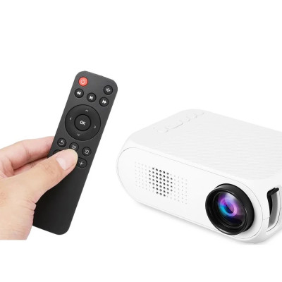 Портативный мини проектор Projector LED YG320 Mini белый с динамиком для дома лед проектор карманный домашний Портативный мини проектор Projector LED YG320 Mini белый с динамиком для дома лед проектор карманный домашний