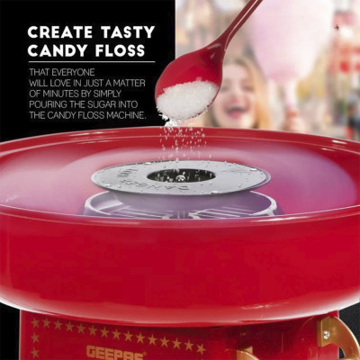 Електричний апарат для виробництва цукрової вати Cotton Candy Maker Червоний Електричний апарат для виробництва цукрової вати Cotton Candy Maker Червоний