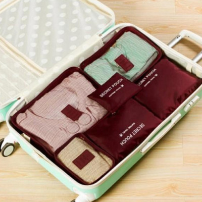 Органайзер дорожній для речей Secret Pouch Сумки у валізу в наборі 6 штук