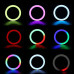 Кільцева кольорова LED лампа RGB 45 см Світлодіодна професійна селфі лампа для фото відеозйомок MJ18 Кільцева кольорова LED лампа RGB 45 см Світлодіодна професійна селфі лампа для фото відеозйомок MJ18