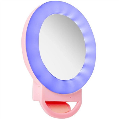 Кільцева лампа RGB різнокольорова 11,5 см A4S для фото та відеозйомки з кріпленням прищіпкою на телефон Кільцева лампа RGB різнокольорова 11,5 см A4S для фото та відеозйомки з кріпленням прищіпкою на телефон