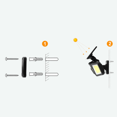 Уличный прожектор Split solar wall lamp NF 1725 Фонарь с датчиком движения и солнечной панелью