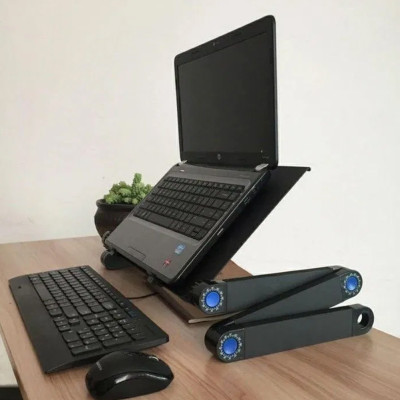 Столик трансформер для ноутбука Портативний з вентилятором Laptop Table T8 підставка стіл з кулером Столик трансформер для ноутбука Портативний з вентилятором Laptop Table T8 підставка стіл з кулером