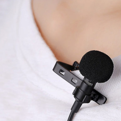 Микрофон петличный для записи звука Петличка блогерская с клипсой We Media Mic M 01 jack 3.5 мм