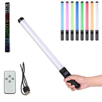 Лампа Led аккумуляторная жезл RGB Light Stick светодиодная разноцветная лампа палка с пультом для фото и видео Лампа Led аккумуляторная жезл RGB Light Stick светодиодная разноцветная лампа палка с пультом для фото и видео