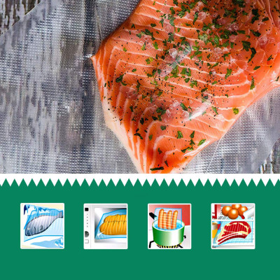 Пакеты для вакууматора в рулоне гофрированные для вакуумного упаковщика размером 15х400 см Пакеты для вакууматора в рулоне гофрированные для вакуумного упаковщика размером 15х400 см