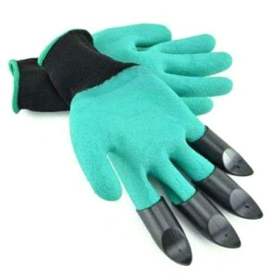 Гумові рукавички з кігтями для саду та городу Garden Genie Gloves Рукавички граблі садові Гумові рукавички з кігтями для саду та городу Garden Genie Gloves Рукавички граблі садові