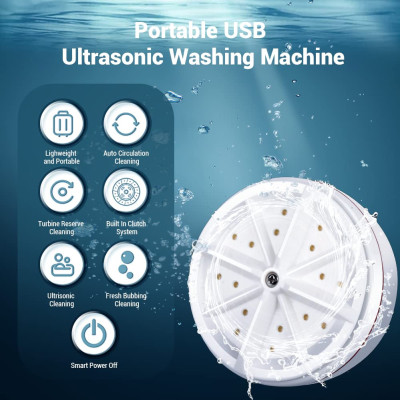 Портативная стиральная машина ультразвуковая mini turbine wash Ultrasonic устройство для стирки от USB Портативная стиральная машина ультразвуковая mini turbine wash Ultrasonic устройство для стирки от USB